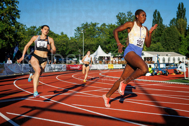 PUMA Fast Arms, Fast Legs; Wetzlar, 10.07.2026 | WETZLAR, GERMANY - JULY 10, 2026 : Maren Amundsen (Norway), Judith Bilepo Mokobe (USC Mainz) competing in the 200m during the athletics meeting PUMA Fast Arms, Fast Legs at Stadion Wetzlar on July 10, 2026 in Wetzlar, Germany.