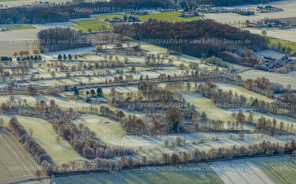 Hamm221201005GolfplatzDrechen | Luftbild, Winterlicher Golfplatz Gut Drechen, Rhynern, Hamm, Ruhrgebiet, Nordrhein-Westfalen, Deutschland