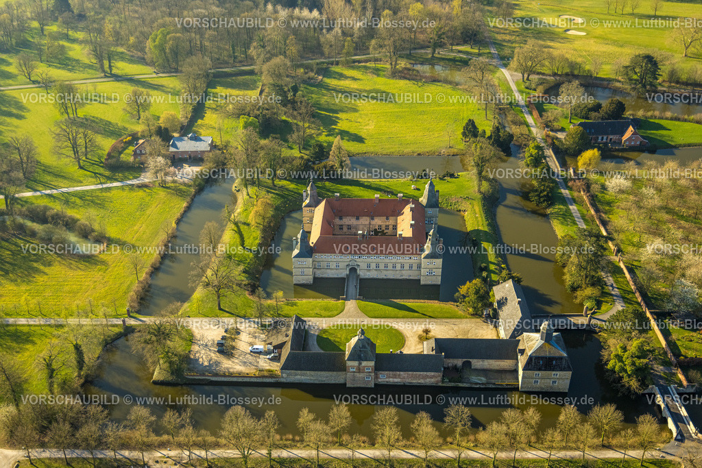 Ascheberg250400140WasserschlossWesterwinkel | Luftbild, Schloß Westerwinkel, barockes Wasserschloss , MünsterlandGolfclub Wasserschloss Westerwinkel e.V., Herbern, Ascheberg, Münsterland, Nordrhein-Westfalen, Deutschland,