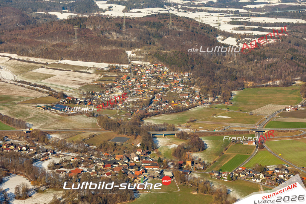 Die Luftbildaufnahme Oberwohlsbach -  wurde 2019 mittels Flugzeug (keine Drohne) erstellt. Perfekte Schärfe und Druck- Ergebnisse- Garantiert!