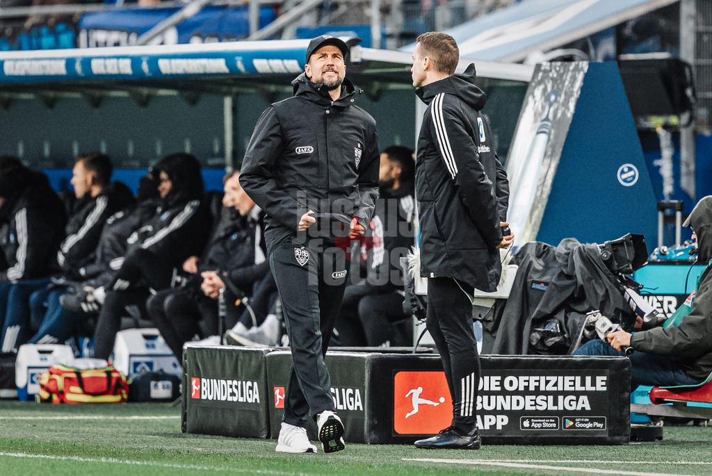 Fußball | Männer | Saison 2025/2026 | 1. Fußball-Bundesliga | 12. Spieltag | Hamburger SV vs. VfB Stuttgart | 30.11.2025 | Trainer Sebastian Hoeneß (VfB Stuttgart) ärgert sich