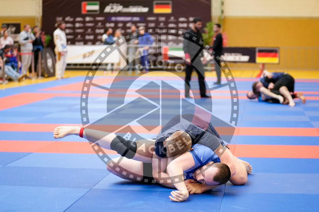 20240203PBB08245 | Fighters compete during the Brazilian Jiu-Jitsu Championship of the AJP Tour in Maintal by Frankfurt am Main, Germany, on February 2, 2024.