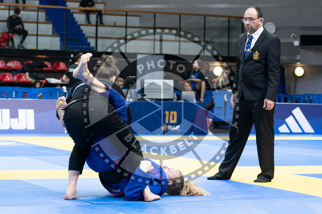 20240122PBB6060 | Fighters compete during the second day of the IBJJF European Championship in Paris, France, on January 22, 2024.
