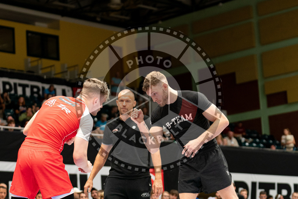 20230916PBB5093 | Fighters compete during the grappling tournement ADCC Trials (European, Middle East and African Championship) in Warsaw, Poland, on September 16, 2023.