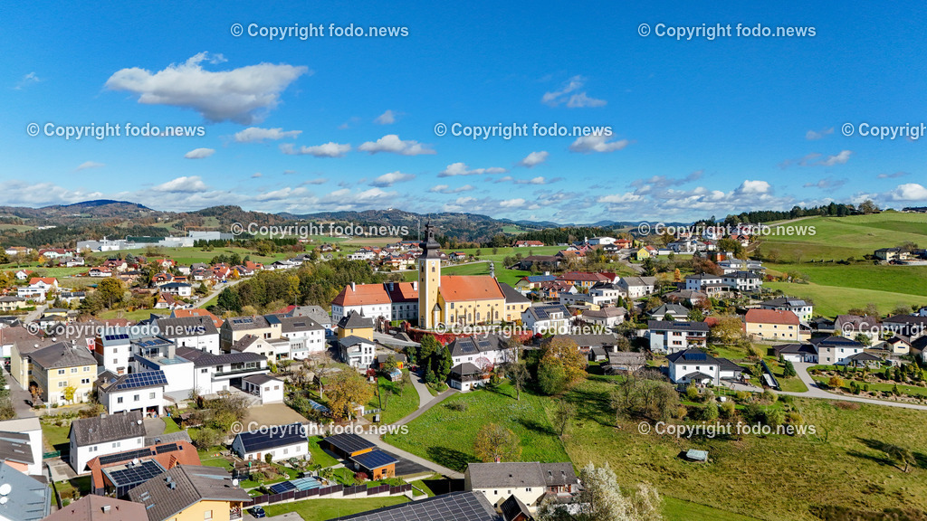 Muenzbach_ 06.11.2023-35 | 06.11.2023, Muenzbach, AUT, Muenzbach im Bild Kirche Muenzbach mit dem Kloster

Drohne