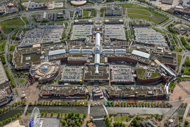 Oberhausen240401564 | Luftbild, Westfield Centro sternförmiges Einkaufszentrum, Gesamtansicht Neue Mitte, Parkplätze, Borbeck, Oberhausen, Ruhrgebiet, Nordrhein-Westfalen, Deutschland