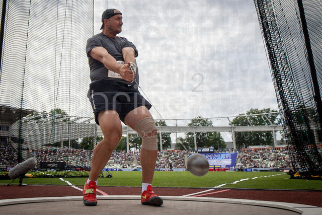 Golden Oval; Dresden, 31.05.2026 | DRESDEN , GERMANY - MAY 31:  Volodymyr Myslyvcuk (CZE / Czech Republic) competes in the hammer throw during the Golden Oval Continental Tour Silver meeting on May 31, 2026 at Heinz-Steyer-Stadion in Dresden, Saxony, Germany.