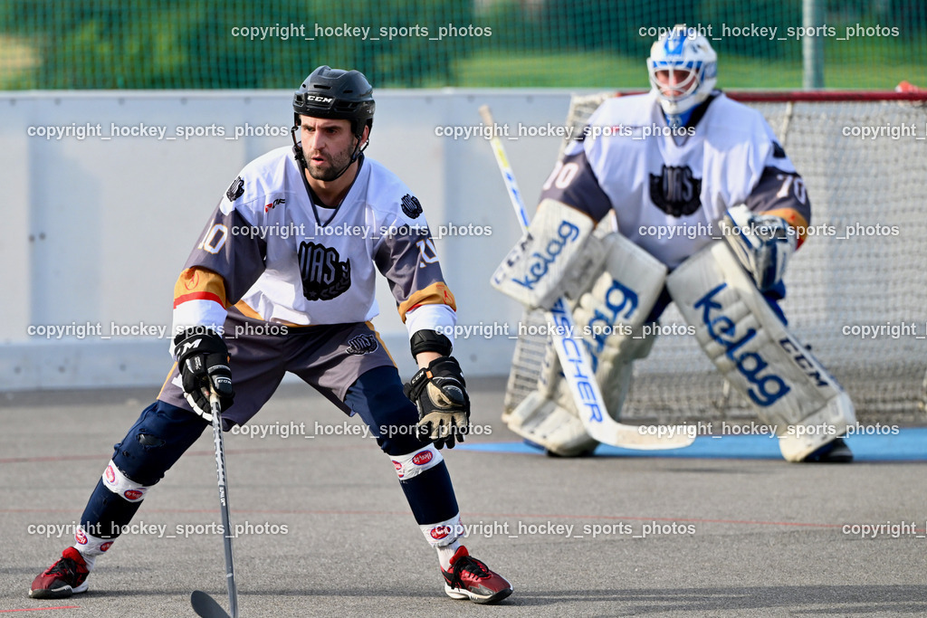 VAS Ballhockey vs. HSC Eagles Poggersdorf | #10 Falkner Marco, VAS Ballhockey vs. HSC Eagles Poggersdorf, VAS Ballhockey vs. HSC Eagles Poggersdorf am 14.07.2024 in Villach (Alpen Arena ), Austria, (Photo by Bernd Stefan)