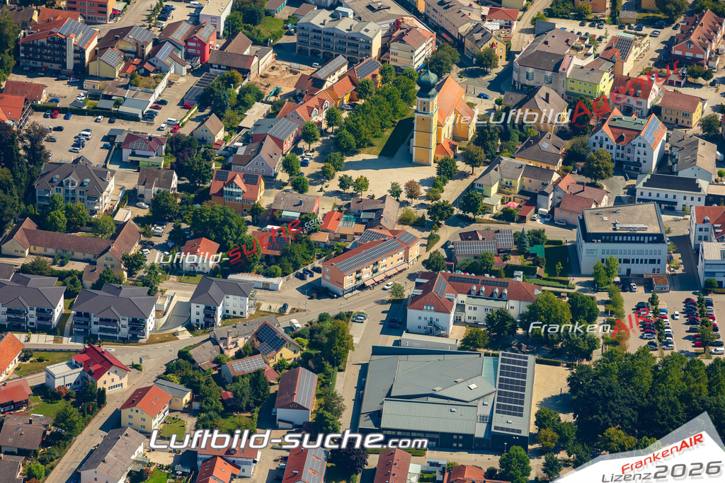 Luftaufnahme von  Pocking - Die Luftaufnahme wurde 2025 vom UL-Flugzeug heraus erstellt ( keine Drohne ) - Hochauflösende Luftaufnahme - für professionelle Ausdrucke geeignet. Die Geschenkidee !Mit Lizenz und Bildrechte bestellbar