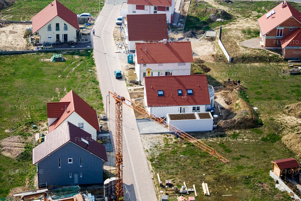 Luftbild: Schaidt, Neubaugebiet NO im Ortsteil Schaidt in Wörth im Bundesland Rheinland-Pfalz in Deutschland. Foto: IMG_5532.jpg vom 15.03.2007 durch Werner Riehm/FLY-FOTO.de