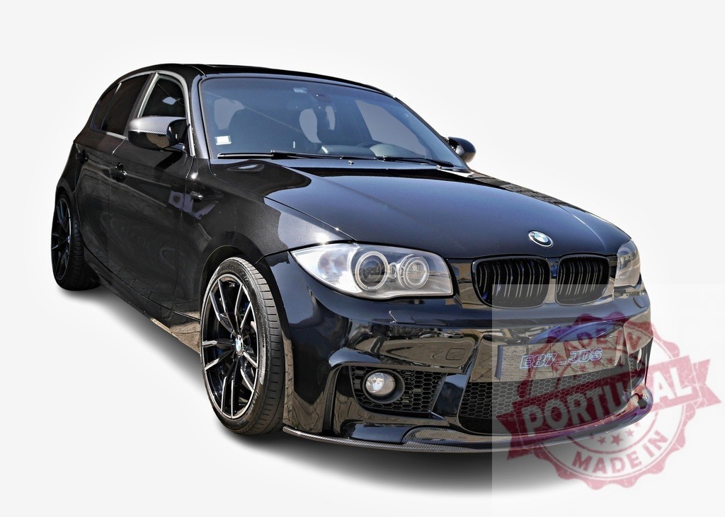 BMW 1 series showcasing tuning and customization on white background | Stylish black BMW 1 series showcasing tuning and customization, standing out against a white background - Realisiert mit Pictrs.com