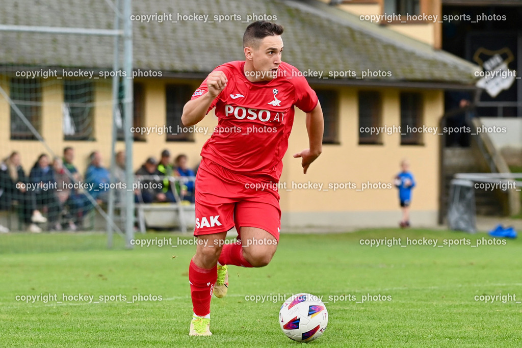 SVG Bleiburg vs. SAK 23.9.2023 | #20 Luka Vukovic SAK, SVG Bleiburg vs. SAK 23.9.2023, SVG Bleiburg vs. SAK am 23.09.2023 in Bleiburg (Karl Kornberger Stadion), Austria, (Photo by Bernd Stefan)