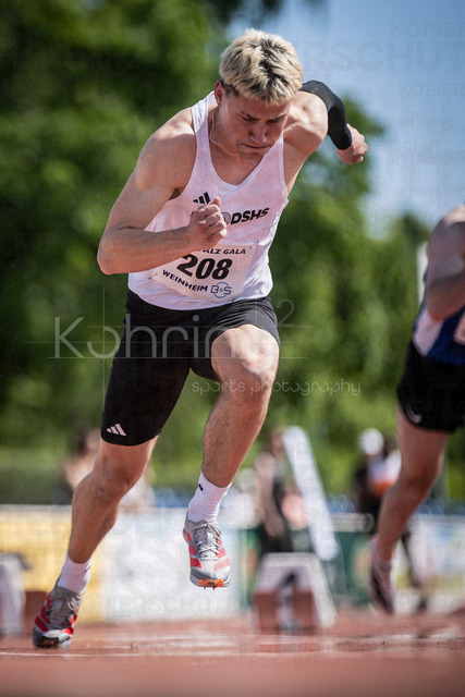 B&amp;S Kurpfalz Gala; Weinheim, 23.05.2026 | WEINHEIM, GERMANY - MAY 24: Jonathan Elias Reich (GER/LT DSHS Köln) during the B&amp;S Kurpfalz Gala am 23.05.2026 at the  Sepp-Herberger-Stadium in Weinheim (Baden-Wuerttemberg / Germany).