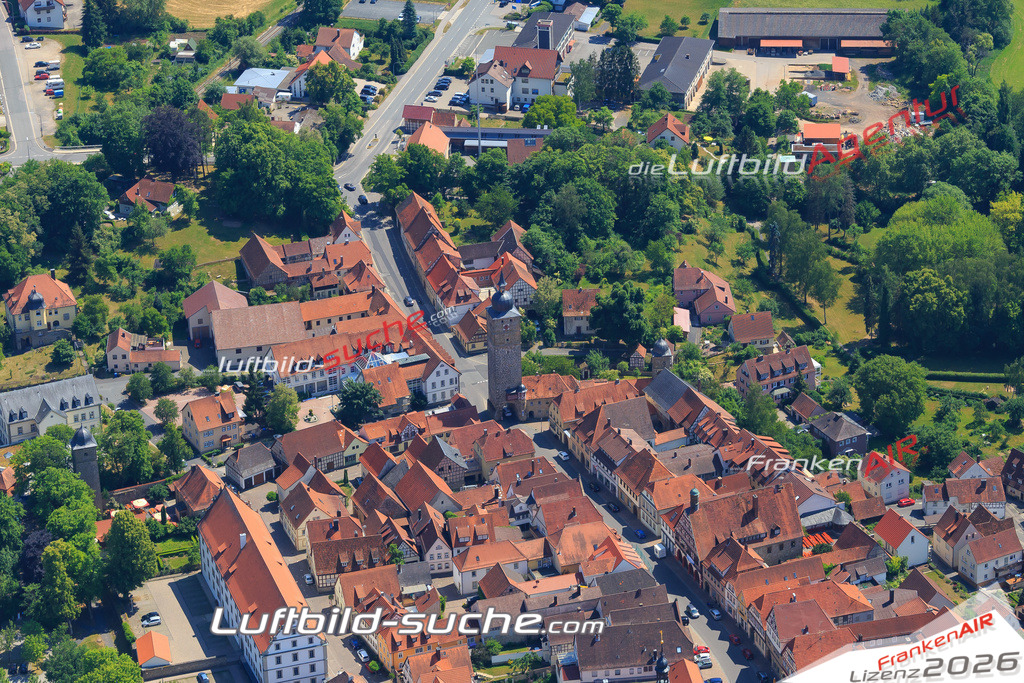 Luftbild von Gaenseturm Ebern - Luftaufnahme wurde 2015 von https://frankenair.de mittels Flugzeug (keine Drohne) erstellt - die Geschenkidee