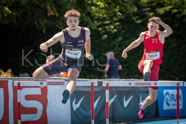 Juniorengala 2026; Mannheim, 13.06.2026 | MANNHEIM, GERMANY - JUNE 13, 2026 : Jules Nauer (SUI/Switzerland) competing in the men’s U20 400m hurdles during the Juniorengala 2026 at Michael-Hoffmann-Stadion on June 13, 2026 in Mannheim, Germany.