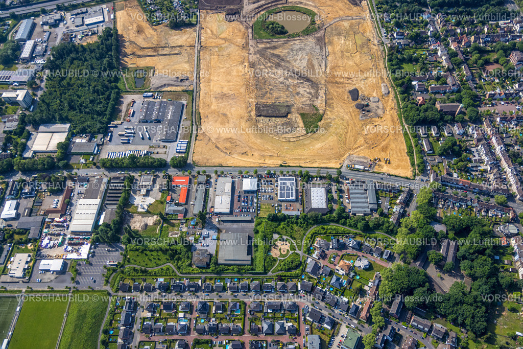 Recklinghausen220501274 | Luftbild der ehemaligen Trabrennbahn Recklinghausen mit angrenzender Blitzkuhlenstraße,  Hillerheide, Recklinghausen, Ruhrgebiet, Nordrhein-Westfalen, Deutschland