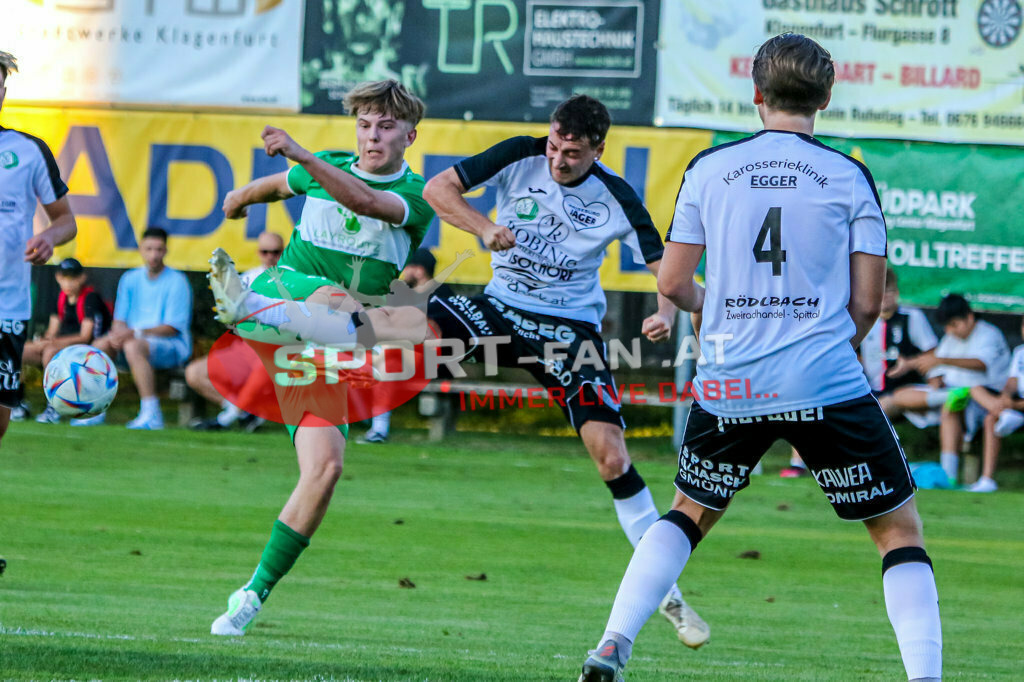 SV Donau - FC Lendorf 0-0, Kärntner Liga 3. Runde | Josip Jelic (FC Lendorf #4) SV Donau - FC Lendorf 0-0 am 12.08.2023 in Klagenfurt
(Sportplatz SV Donau), Austria, (Photo by Ernst Krawagner sport-fan.at) - Realisiert mit Pictrs.com