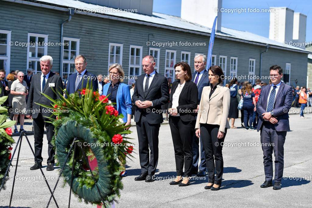 Internationale Gedenk- und Befreiungsfeier Gedenkstaette Mauthausen 2022_ 15.05.2022-75 | 15.05.2022, Mauthausen, AUT, Internationale Gedenk- und Befreiungsfeier Gedenkstaette Mauthausen 2022, im Bild Ooe Landespolitik und BundesministerInnen// International Liberation Ceremony 2022, Mauthausen CC Memorial 2022/05/15