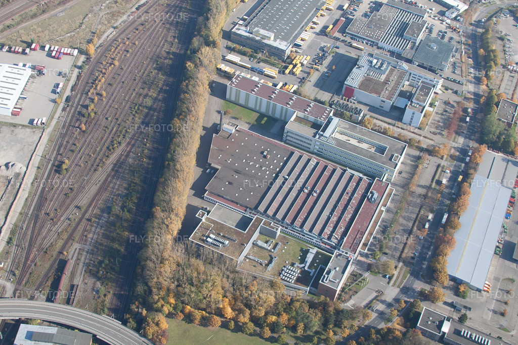 Luftbild: Ottostraße DHU im Ortsteil Durlach in Karlsruhe im Bundesland Baden-Württemberg in Deutschland. Foto: IMG_35022.jpg vom 31.10.2010 durch Werner Riehm/FLY-FOTO.de