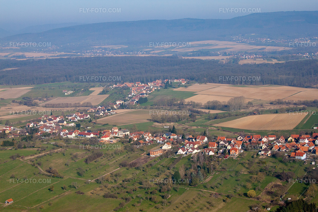Aerial view: View of the town in Surbourg in the state Bas-Rhin, France.Photo: IMG_62763.jpg taken on 03/09/2014 by Werner Riehm/FLY-FOTO.comResolution of the original: 4752 x 3168 px