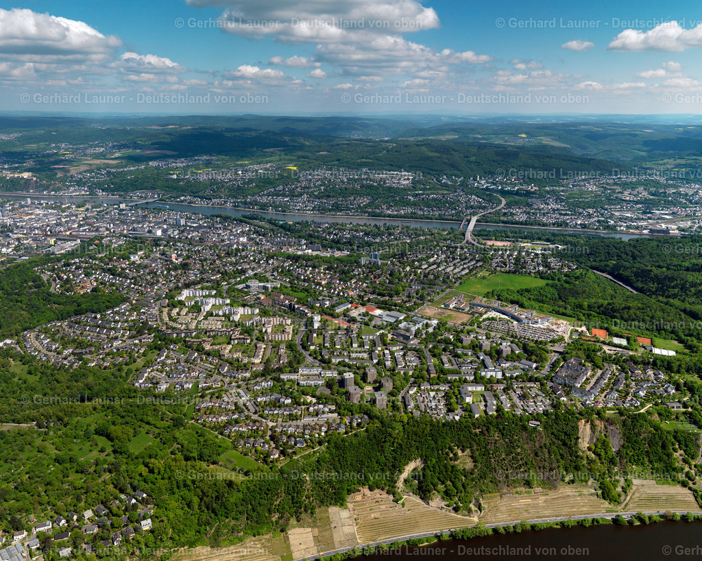 3117092 | Gesamtaufnahme Koblenz mit Stadtteil Kartause