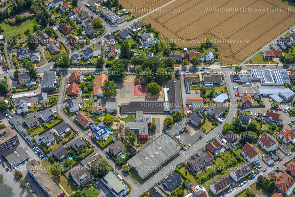 Hamm250701953Rhynern | Luftbild, Carl-Orff-Grundschule im Wohngebiet An der Windmühle, Stadtbezirk Rhynern, Hamm, Ruhrgebiet, Nordrhein-Westfalen, Deutschland