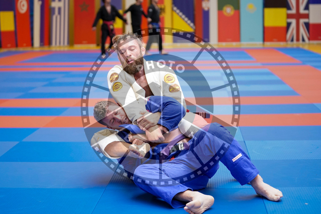 20240203PBB07752 | Fighters compete during the Brazilian Jiu-Jitsu Championship of the AJP Tour in Maintal by Frankfurt am Main, Germany, on February 2, 2024.
