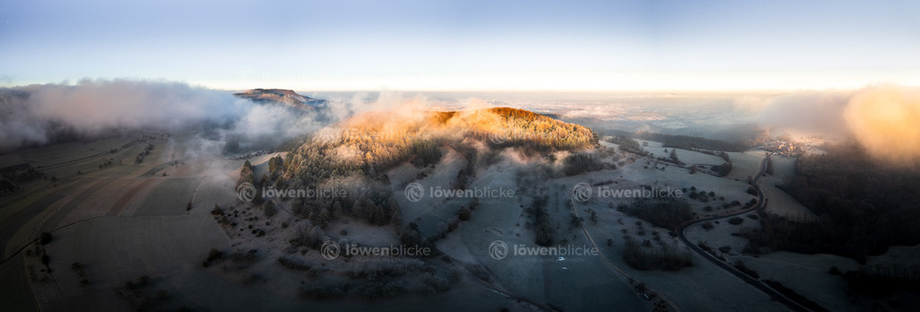 Albtrauf bei Grünenberg im Nebel am Morgen | löwenblicke | shop