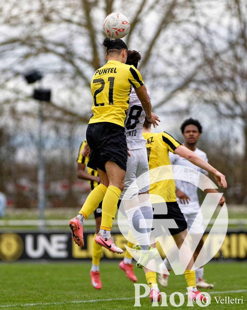 1ème Ligue Classic - Meyrin FC v FC Portalban | during the 1ème Ligue Classic game between Meyrin FC and FC Portalban at Stade des Arbères in Meyrin, Switzerland