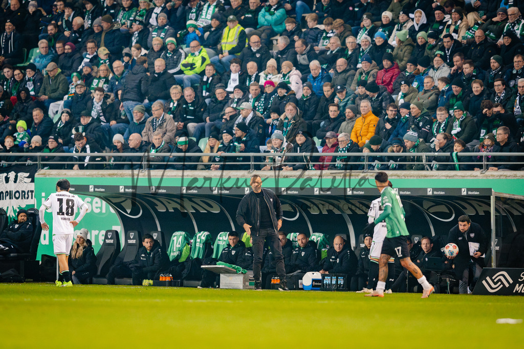 2. Bundesliga, Saison 2025/26, 15. Spieltag: SC Preußen Münster - Hannover 96 | Münster, 05.12.2025: 2. Bundesliga, 15. Spieltag, SC Preußen Münster gegen Hannover 96 im LVM-Preußenstadion in Münster. Foto: sportfotografie.ms | Markus Paletta - Realisiert mit Pictrs.com