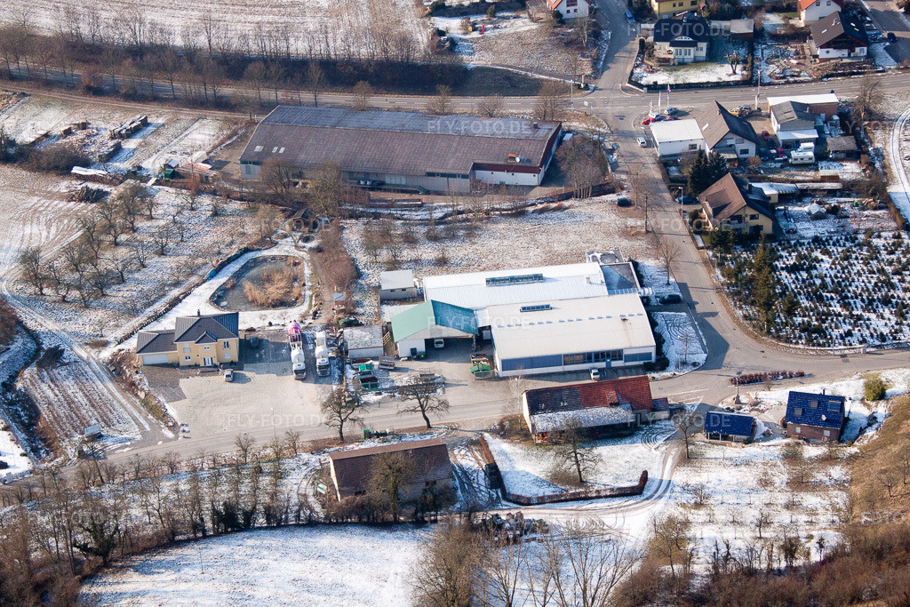 Luftbild: Fa. AVN GmbH im Ortsteil Neuenbürg in Kraichtal im Bundesland Baden-Württemberg in Deutschland. Foto: IMG_48722.jpg vom 06.02.2012 durch Werner Riehm/FLY-FOTO.de