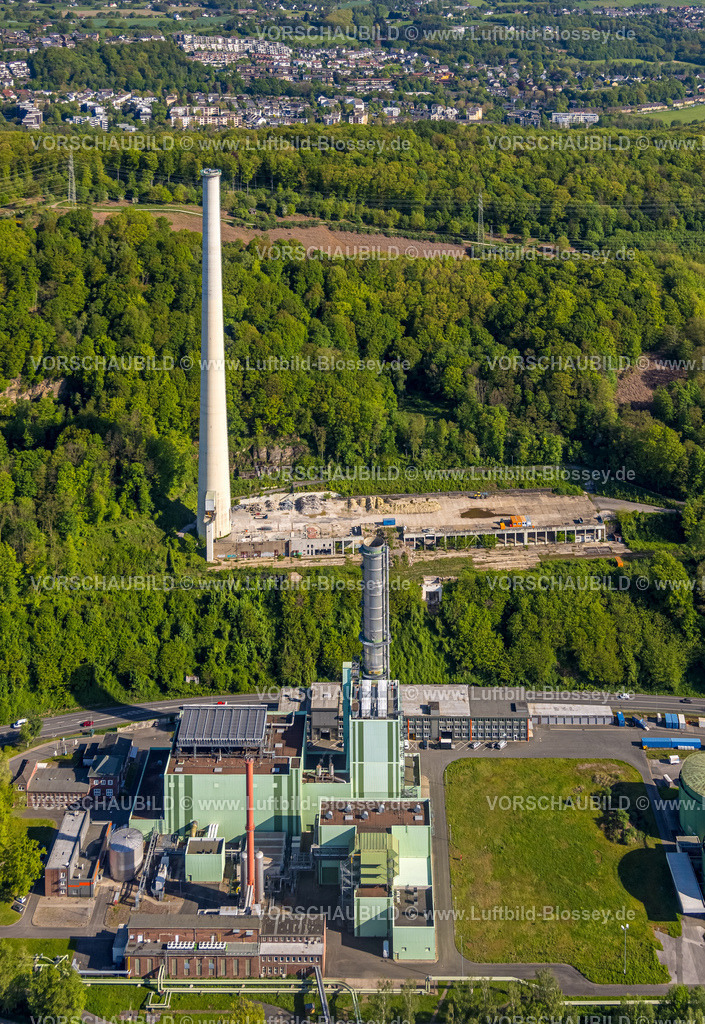 Herdecke240503163 | Luftbild, Cuno Schornstein Sehenswürdigkeit, Mark-E GuD Gas und Dampf-Kraftwerk, Cuno Kraftwerk, Herdecke, Ruhrgebiet, Nordrhein-Westfalen, Deutschland
