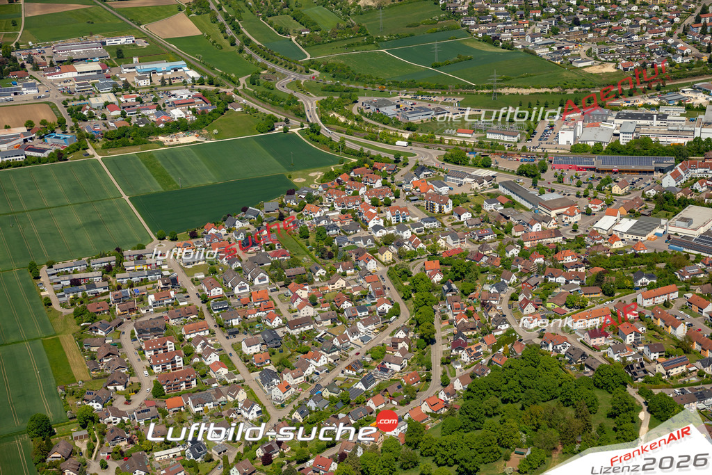 Luftaufnahme von  Herbrechtingen - Die Luftaufnahme wurde 2025 vom UL-Flugzeug heraus erstellt ( keine Drohne ) - Hochauflösende Luftaufnahme - für professionelle Ausdrucke geeignet. Die Geschenkidee !Mit Lizenz und Bildrechte bestellbar