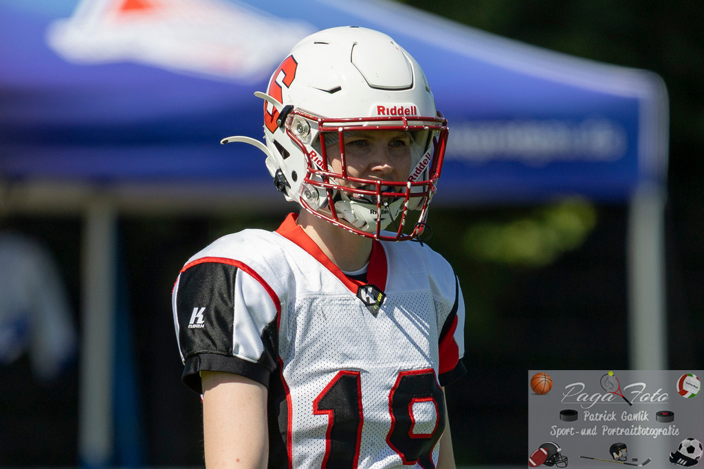 GFLW 1: German Football League Women 1: Rodgau Pioneers Ladies - Stuttgart Scorpions Sisters, 07.06.2026 | Maren Gruber (Stuttgart Scorpions Sisters #19), Freisteller, Portrait / Porträt, Rodgau Pioneers Ladies - Stuttgart Scorpions Sisters, Rodgau, Maingau-Energie-Stadion "Am Weichsee", 7.6.2026 - Realisiert mit Pictrs.com