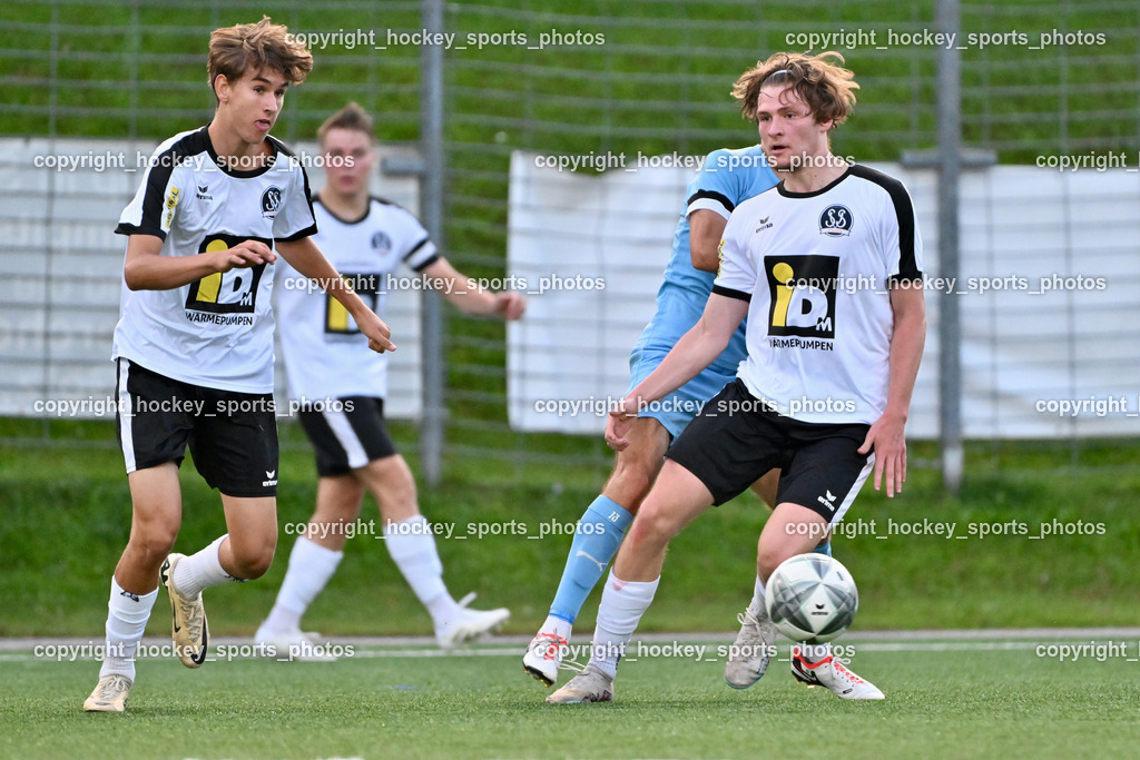 SV Spittal vs. SVG Bleiburg | #18 Kristijan Jelic SV Spittal, #16 Moritz Müller SV Spittal, SV Spittal vs. SVG Bleiburg, SV Spittal vs. SVG Bleiburg am 14.08.2024 in Spittal an der Drau (Goldeck Stadion), Austria, (Photo by Bernd Stefan)