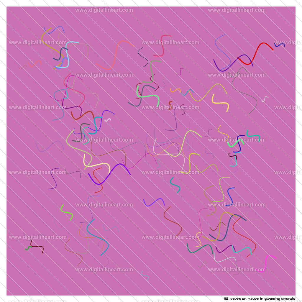 112-waves-mauve-in-gleaming-emerald | digitallineart - Realisiert mit Pictrs.com