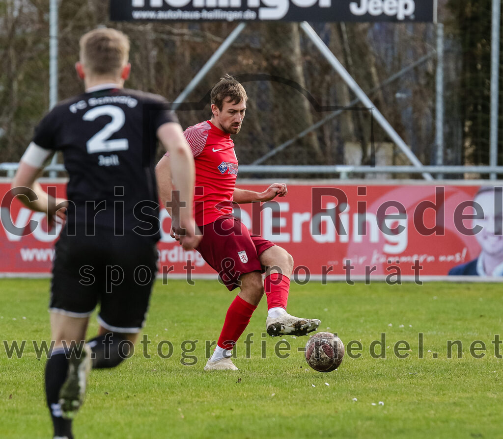 2024-02-24_019_FC_Schwaig_gegen_TSV_1880_Wasserburg | Oberding, Deutschland, 24.02.2024:
Fußball, 2. Runde Qualifikation TOTO-Pokal 2023 / 2024, 1. Spieltag, FC Schwaig gegen TSV 1880 Wasserburg, Endergebnis: 2:3

Dominik Brich (TSV 1880 Wasserburg, #13)

Foto: Christian Riedel / fotografie-riedel.net
