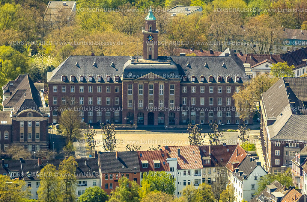 Herne230403014Ost | Luftbild, Rathaus, Herne-Mitte, Herne, Ruhrgebiet, Nordrhein-Westfalen, Deutschland