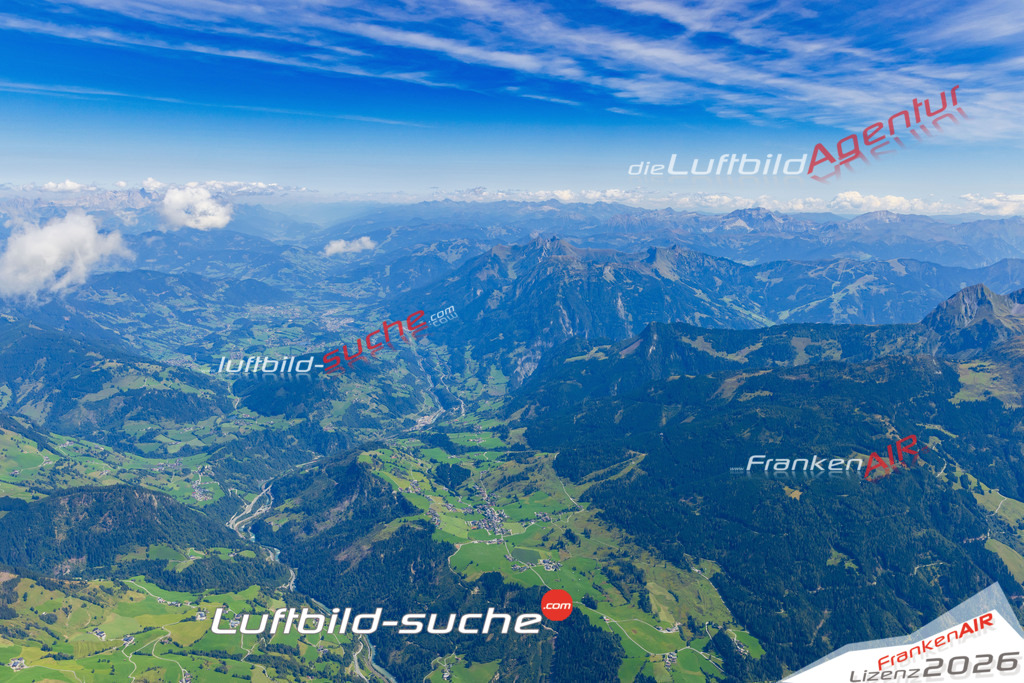 Luftaufnahme Embach Lend - Die Luftaufnahme wurde 2025 vom UL-Flugzeug heraus erstellt ( keine Drohne ) - Hochauflösende Luftaufnahme - für professionelle Ausdrucke geeignet. Die Geschenkidee !Mit Lizenz und Bildrechte bestellbar