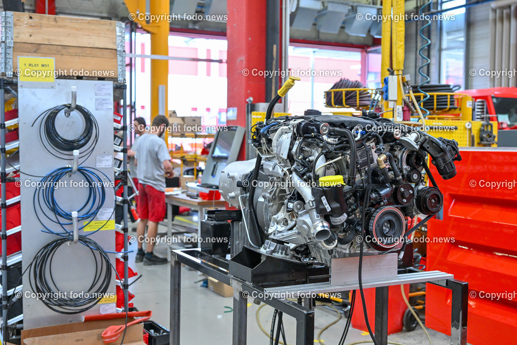 Rosenbauer International AG_ 19.07.2023-29 | 19.07.2023, Leonding, AUT, Rosenbauer International AG, im Bild Mitarbeiter Rosenbauer International AG in der Produktion