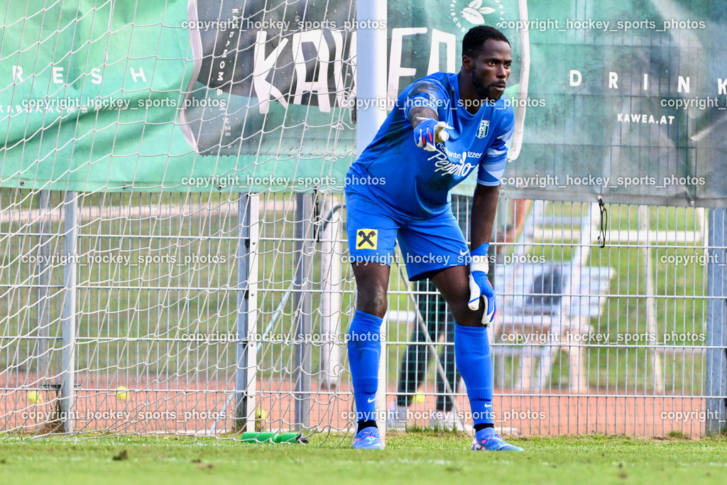 SC Landskron vs. Thal Assling  | #99 Ayotunde Ezekiel Ikuepamitan Thal Assling, SC Landskron vs. Thal Assling , SC Landskron vs. Thal Assling  am 09.08.2024 in Villach (Sportanlage Landskron), Austria, (Photo by Bernd Stefan)