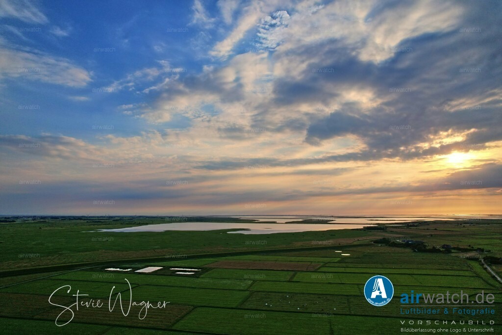 Luftbilder Hattstedtermarsch | Luftbilder, Nordsee, Nordfriesland, Hattstedtermarsch, Sterdebüll, Deichweg, Speckiweg, Seedeichgraben, Holmer See
