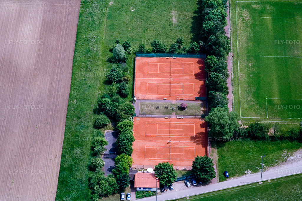 Luftbild: Tennisclub TC Minfeld in Minfeld im Bundesland Rheinland-Pfalz in Deutschland. Foto: IMG_11055.jpg vom 24.05.2008 durch Werner Riehm/FLY-FOTO.de