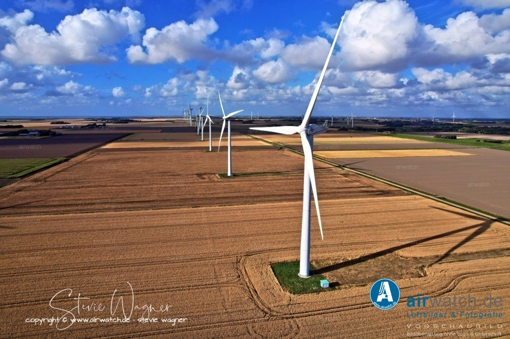 Windpark - Emmelsbüll-Horsbüll | Luftbild, Windenergieanlagen, Bürgerwindpark Emmelsbüll-Horsbüll, Windkraft, Windpark, Nordfriesland, 