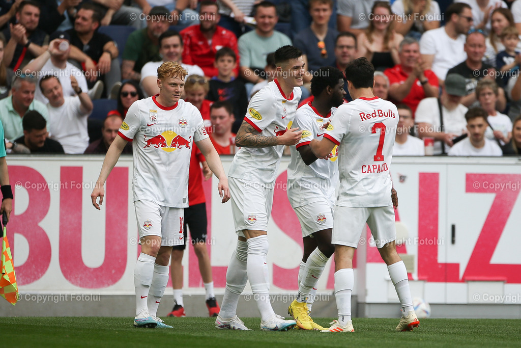 A_LUI_20230507_0049 | SPORT FUSSBALL ADMIRAL BUNDESLIGA RED BULL SALZBURG VS RAPID
IM BILD: Torjubel (Red Bull Salzburg)
FOTO:FOTOLUI/UW