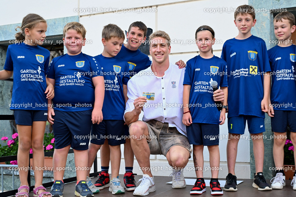 Empfang Heiko Gigler in Gmünd | Jugend SV Malta, Empfang Heiko Gigler in Gmünd, Empfang Heiko Gigler in Gmünd am 14.08.2024 in Gmünd (Hauptplatz Gmünd), Austria, (Photo by Bernd Stefan)