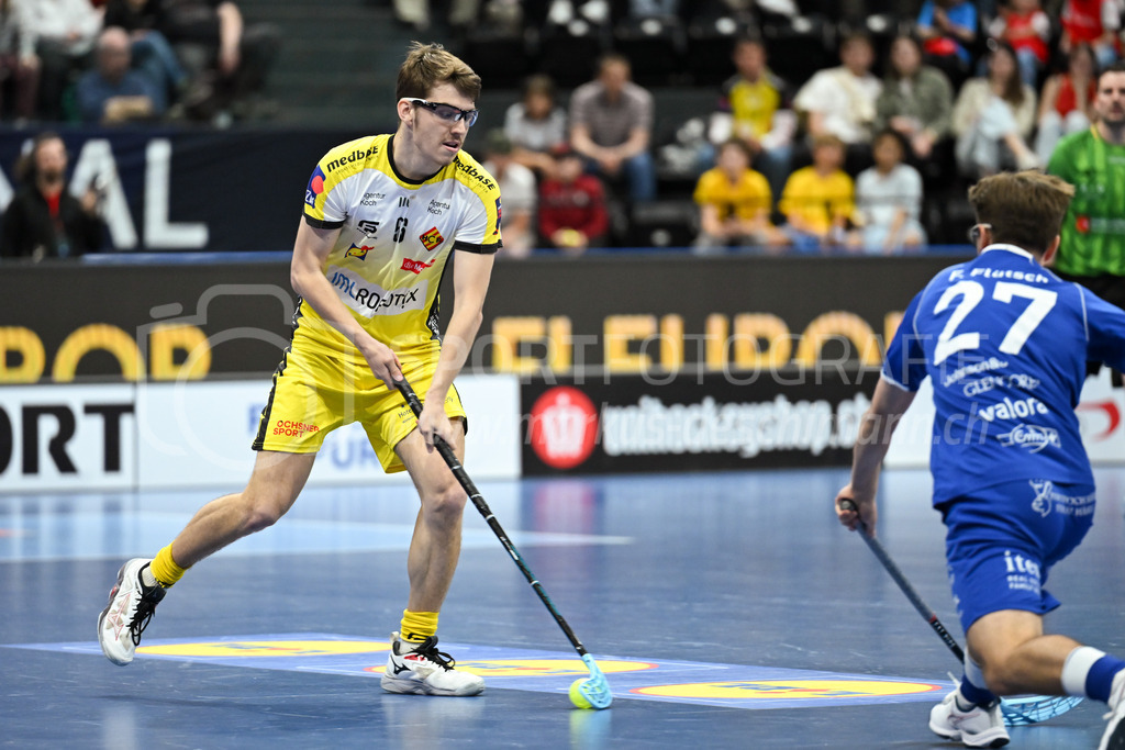 Zug United - HC Rychenberg - 25. April 2026 | Damian Hocevar (#56 HC Rychenberg Winterthur) am L-UPL Superfinal-Spiel zwischen Zug United und HC Rychenberg am 25. April 2026 in der BCF Arena, Fribourg, Schweiz.Bild: Sportfotografie Markus Aeschimann | www.markus-aeschimann.ch - Realisiert mit Pictrs.com