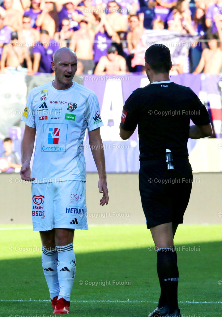 A_LUI_11082024_13 | SPORT,FUSSBALL,ADMIRAL BUNDESLIGA AUSTRIA WIEN-RZ PELLETS WAC  11.08.2024 IM BILD:  NICOLAS WIMMER(WAC)  UND SCHIR STEFAN EBNER  FOTO:FOTOLUI/MW