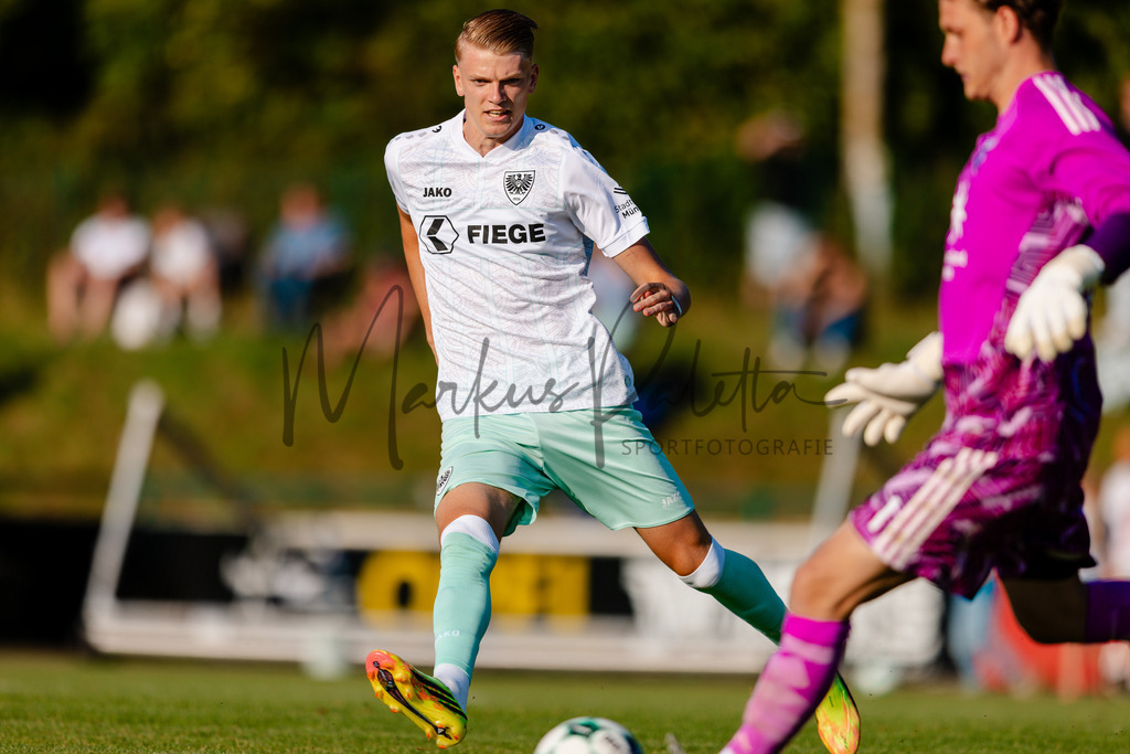 Testspiel, Saison 2026/27: SC Preußen Münster - Kickers Emden | Billerbeck, 10.07.2026: Testspiel, SC Preußen Münster gegen Kickers Emden auf der Anlage des DJK Billerbeck in Billerbeck. Foto: sportfotografie.ms | Markus Paletta - Realisiert mit Pictrs.com