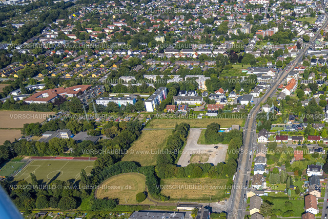 Dortmund240804481 | Luftbild, Wohngebiet Ortsteil Brackel mit Knappschaftskrankenhaus, Wiesenfläche Pothecke, Brackel, Dortmund, Ruhrgebiet, Nordrhein-Westfalen, Deutschland